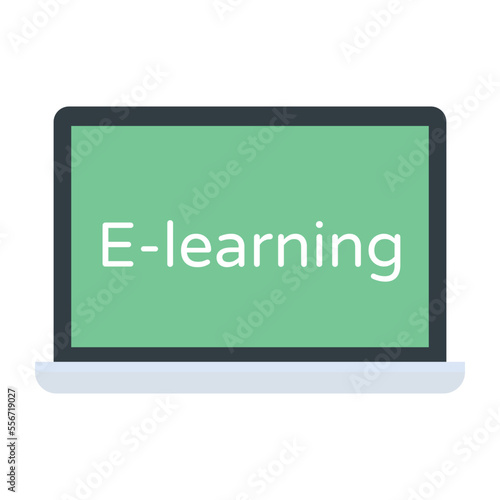 A flat icon of online book 