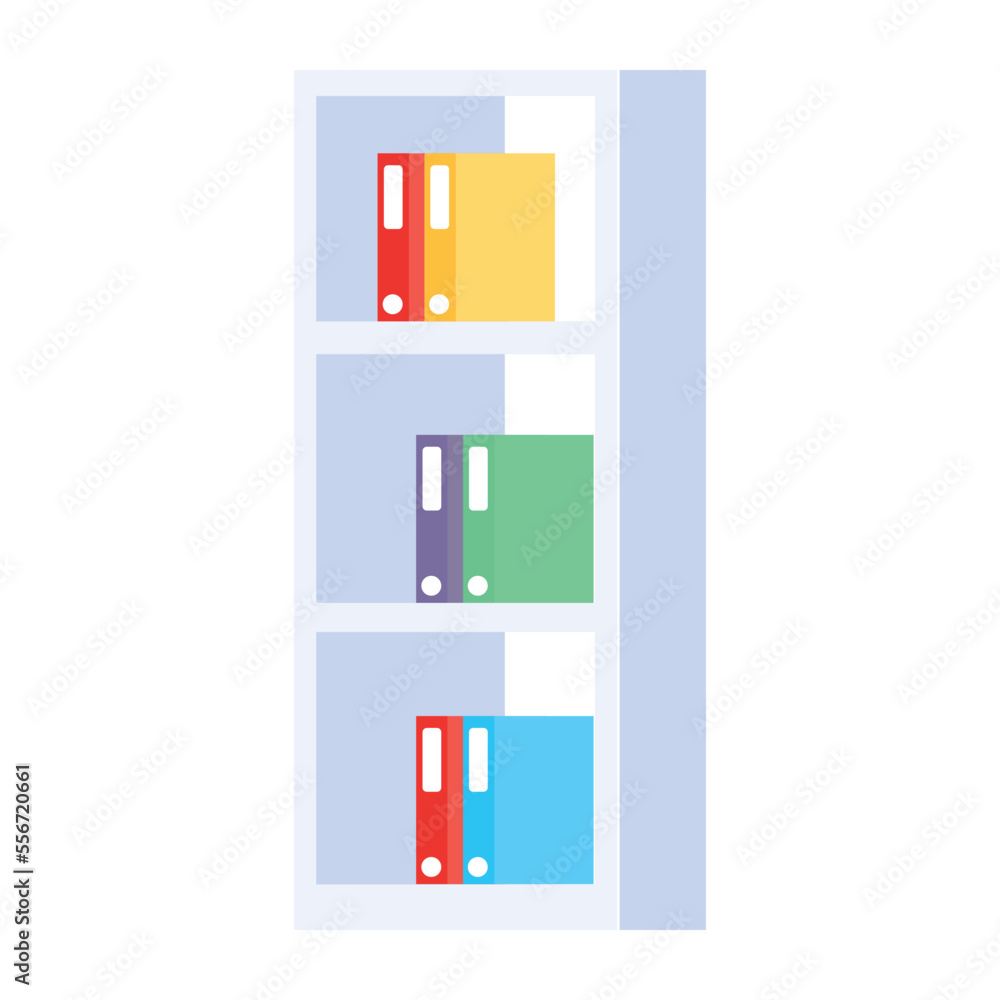 A books rack flat vector icon A books rack flat vector icon