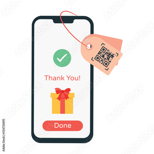 Trendy flat vector of a mcommerce