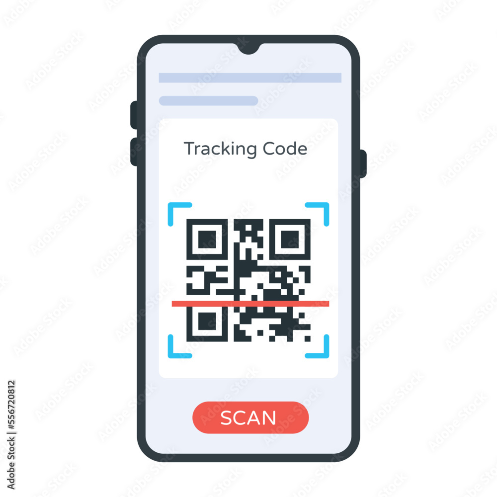 Modern flat vector of qr scan Modern flat vector of qr scan