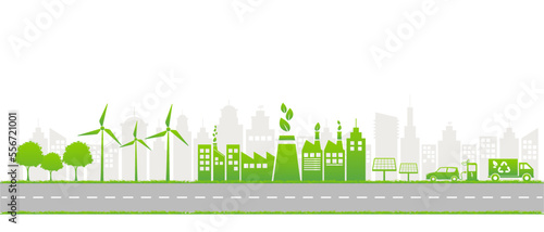Banner Eco friendly, Sustainability development concept and World environmental, Vector illustration