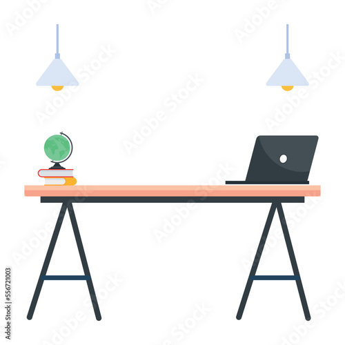 Flat vector denoting workplace