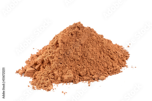 Pile of ultra-ventillated red clay in close-up.