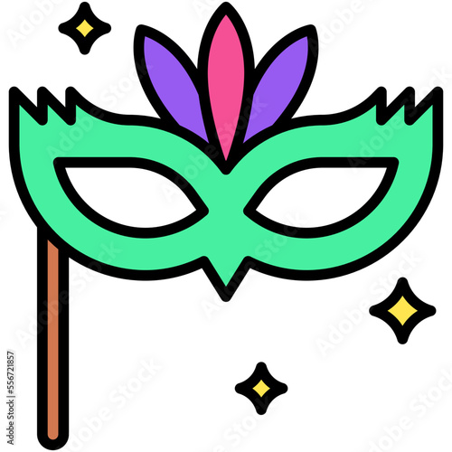 Party mask icon, New year realated vector