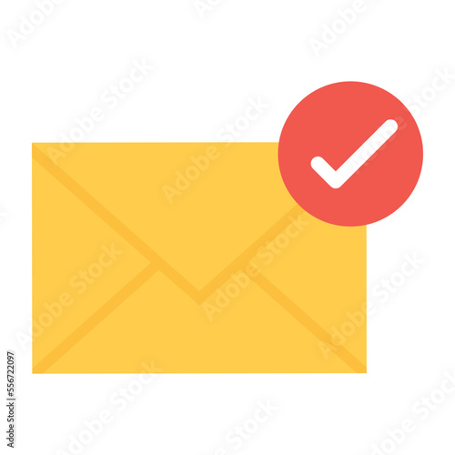 A customizable flat design of message 