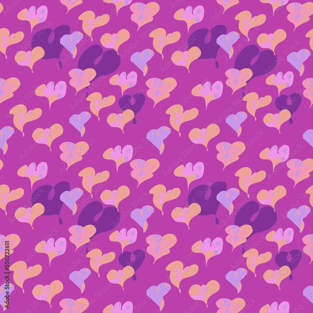 Fototapeta premium seamless pattern with hearts
