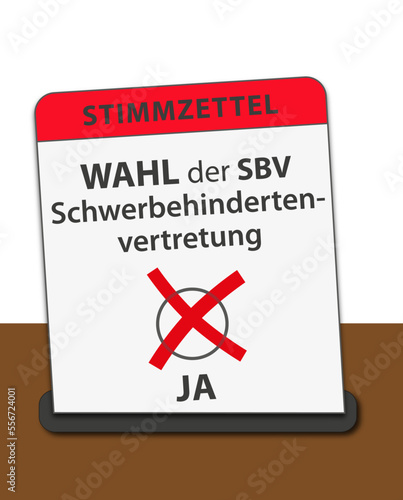 Zeichnung, Wahl der SBV, Schwerbehindertenvertretung