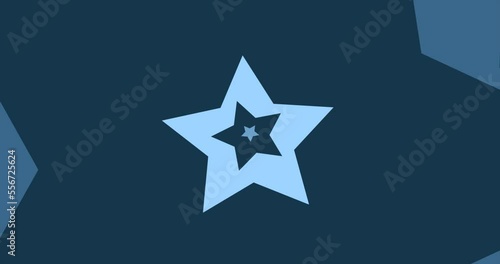 Blue gradation star pattern field background animation