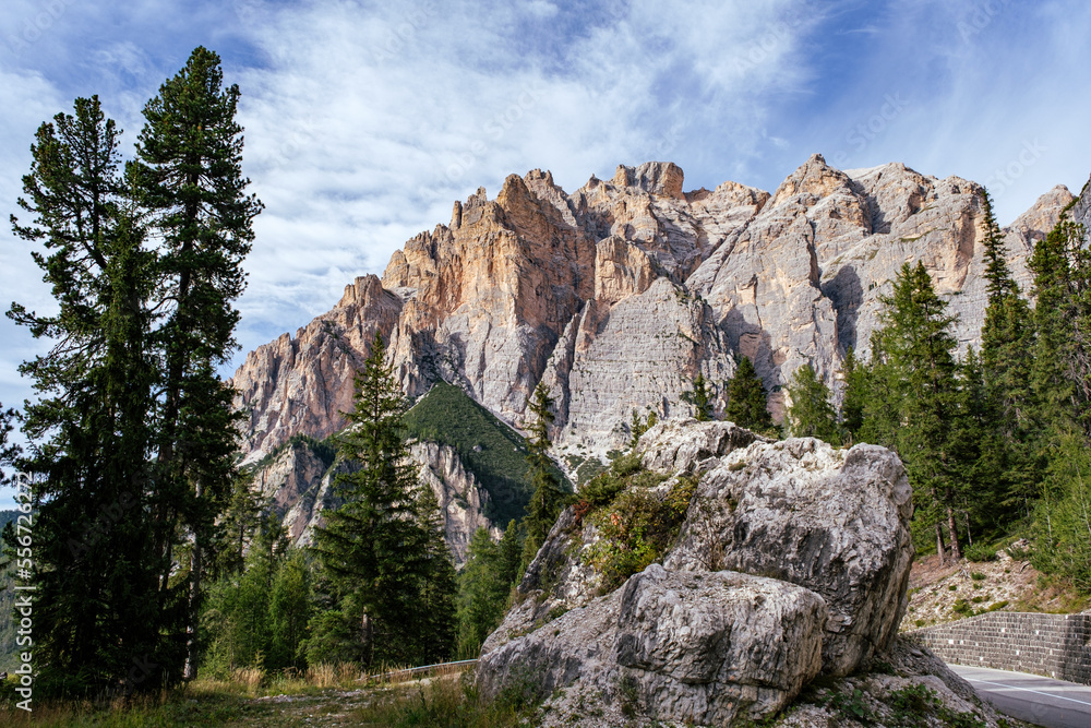 Breathtaking view of the extraordinary stone formations in the Dolomites mountains in South Tyrol, Italy Breathtaking view of the extraordinary stone formations in the Dolomites mountains in South Tyrol, Italy