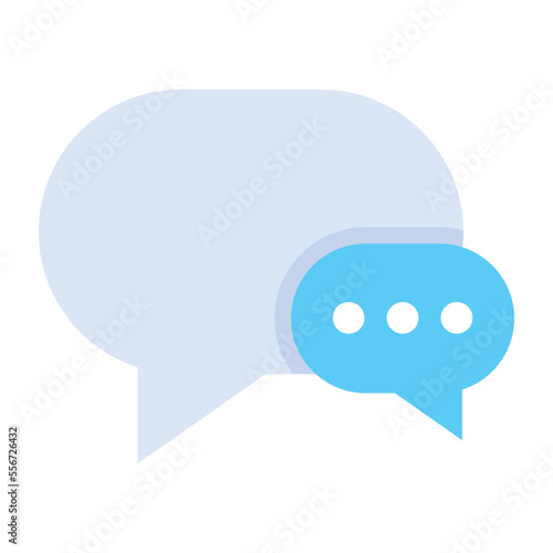A customizable flat design of message 