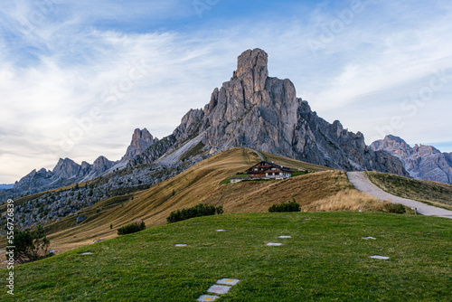 Breathtaking view of the extraordinary stone formations in the Dolomites mountains in South Tyrol, Italy