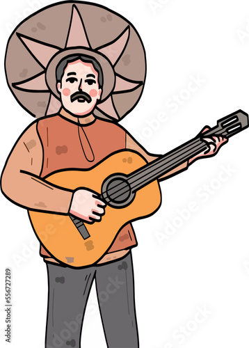 cowboy man playing guitar