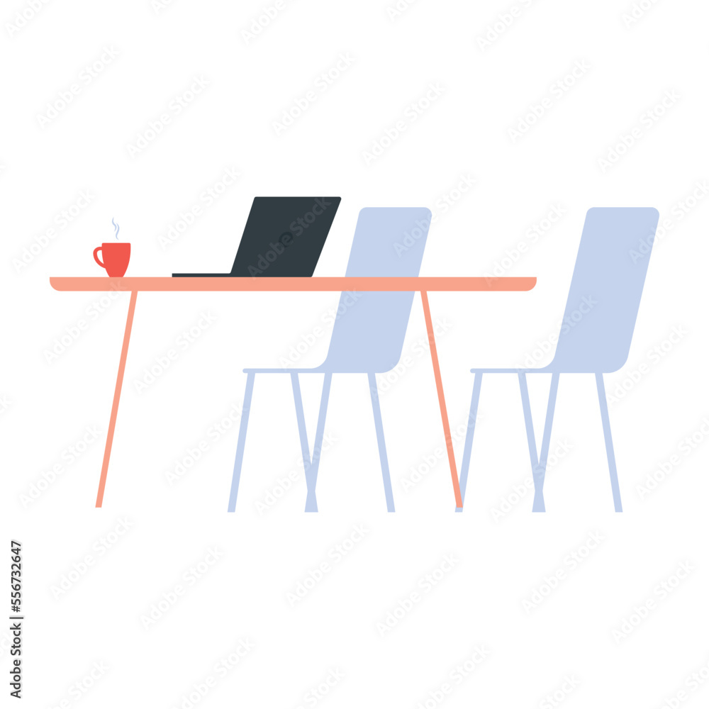 Flat vector denoting workplace Flat vector denoting workplace