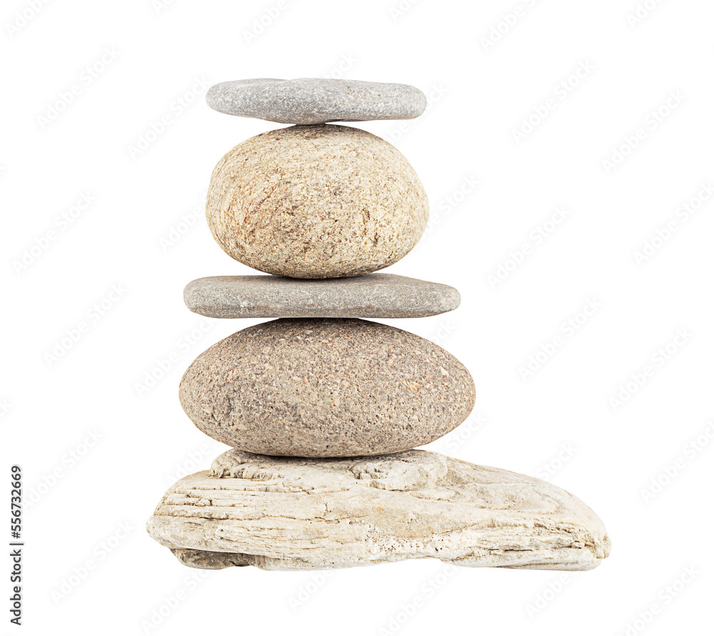 Balancing pyramid of five sea stones, front view. Harmony, balance, spa therapy, zen concept. Balancing pyramid of five sea stones, front view. Harmony, balance, spa therapy, zen concept.