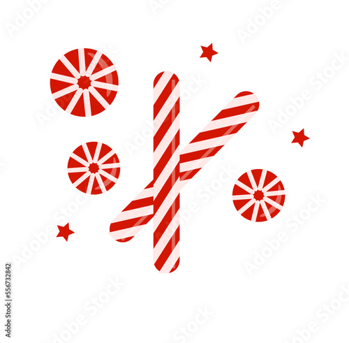 candy caramel sweets set vector illustration, red and white tasty sweets