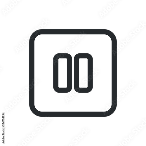 pause icon, pause vector, simple illustration