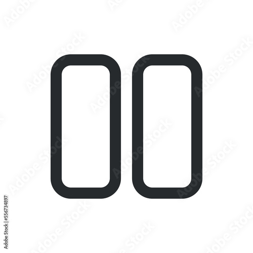 pause icon, pause vector, simple illustration