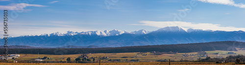 Panoramic view of the famous Romanian mountains Fagaras