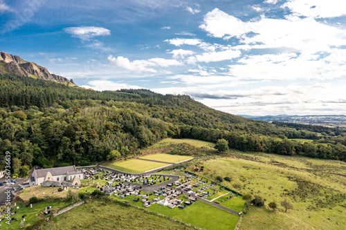 Aerial view of St. Aidans at Magilligan in Northern Ireland, UK photo