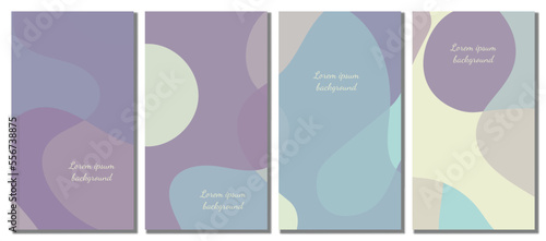 Abstract wavy set background. Design with pastel color.