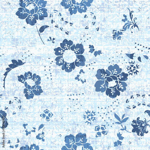 Check Seamless Pattern. Stripes and Swirls Batik Jeans Background. Abstract Geometric Corduroy. Floral Diagonal. Watercolor Imitation of Tartan Velvet Textile. Tie Dye Retro Illustration for Denim.