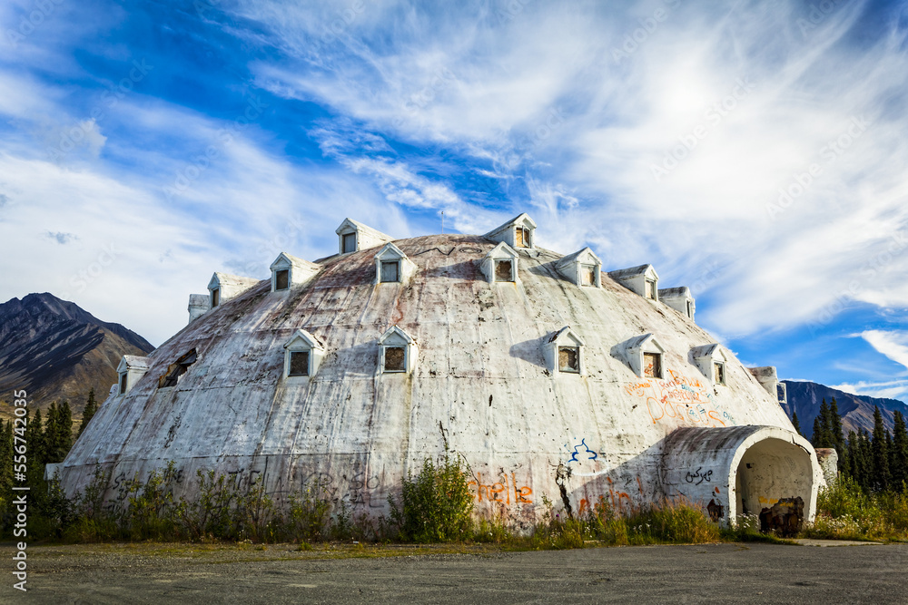 Abandoned Igloo City Hotel, and Iglooshaped building at Igloo City