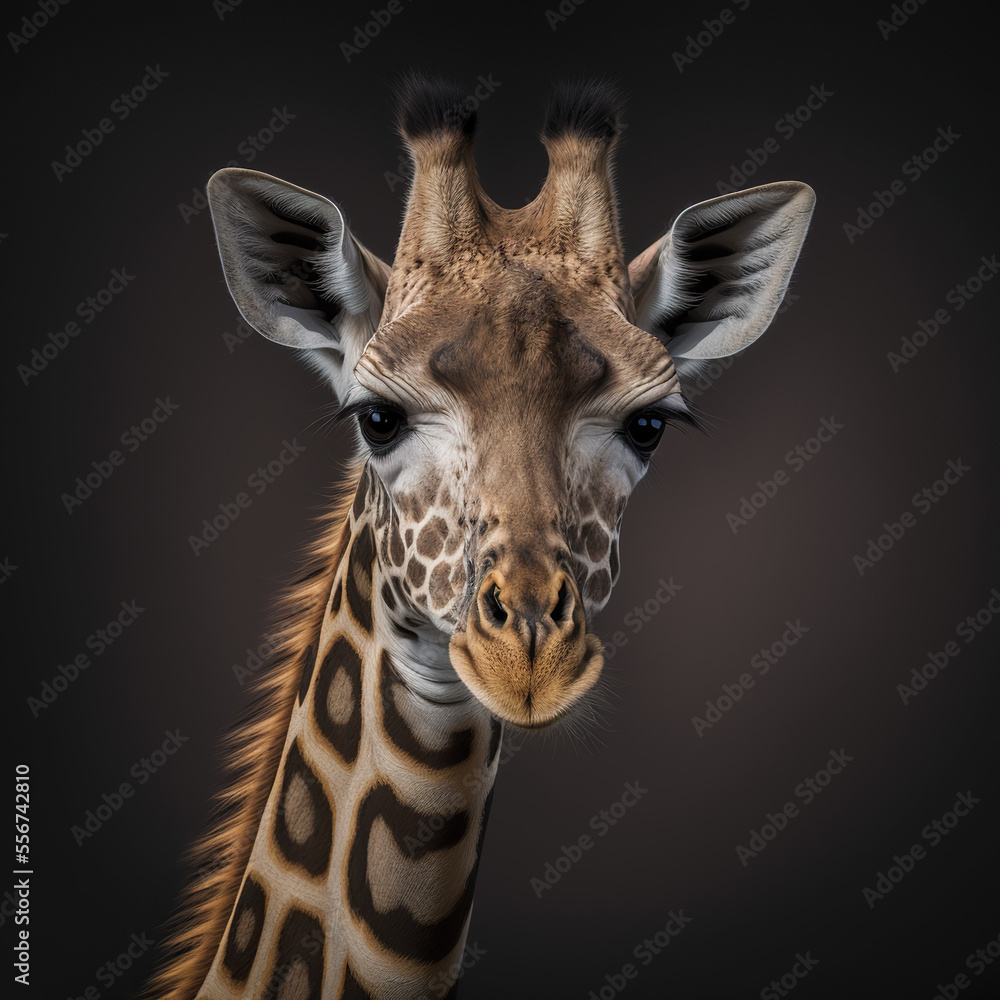 Obraz premium a close up portrait of a giraffe