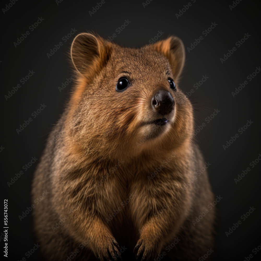 Fototapeta premium a close up portrait of a cute quakka