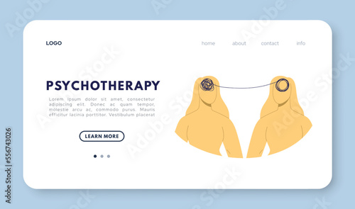 Low Stress level, Psychotherapy transformation chaos in the head. Mental health concept. Flat vector illustration