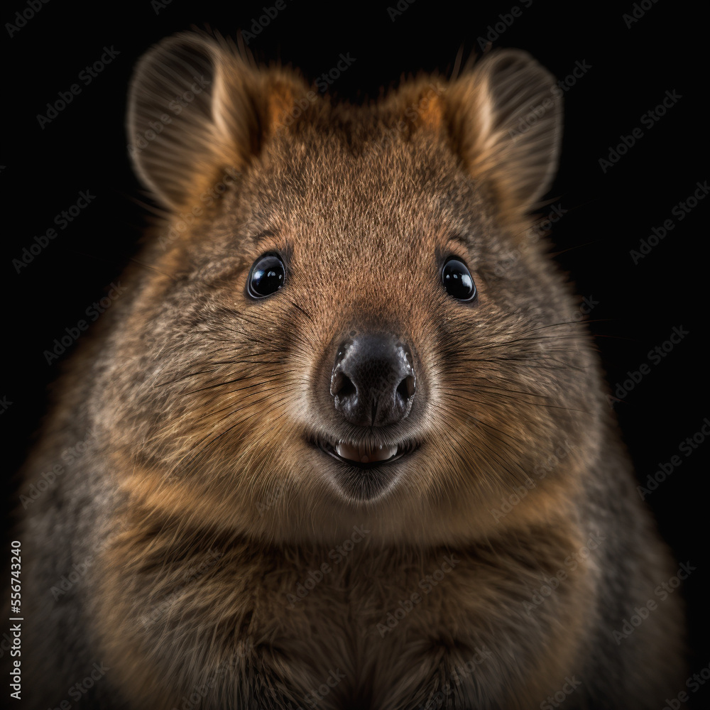 Fototapeta premium a close up portrait of a cute quakka