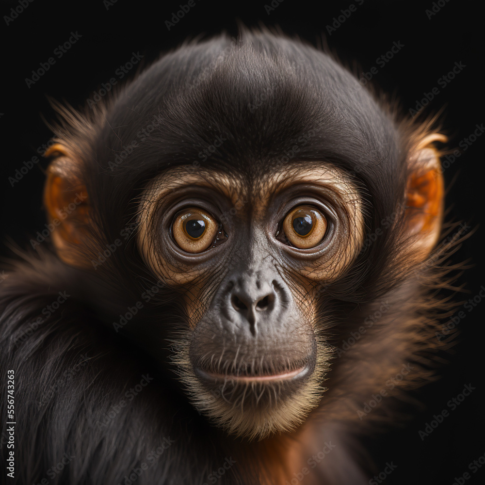 Fototapeta premium a close up portrait of a spider monkey