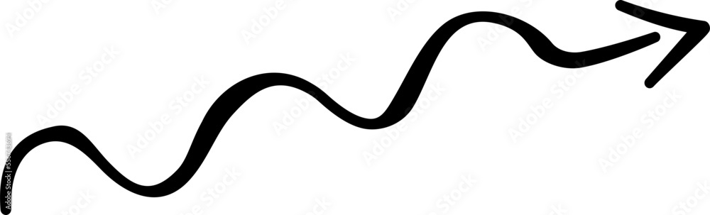 Doodle Arrow Shape Vector