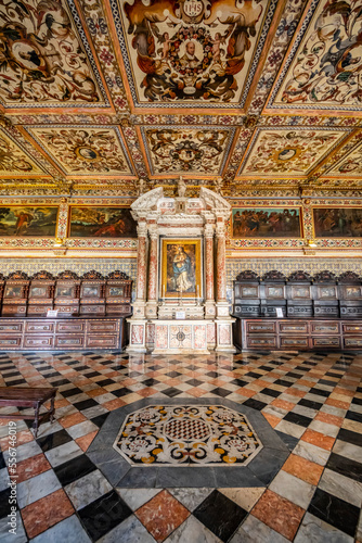 Cupboard in the Sacristy of the Cathedral Basilica of Salvador; Salvador, Bahia, Brazil photo