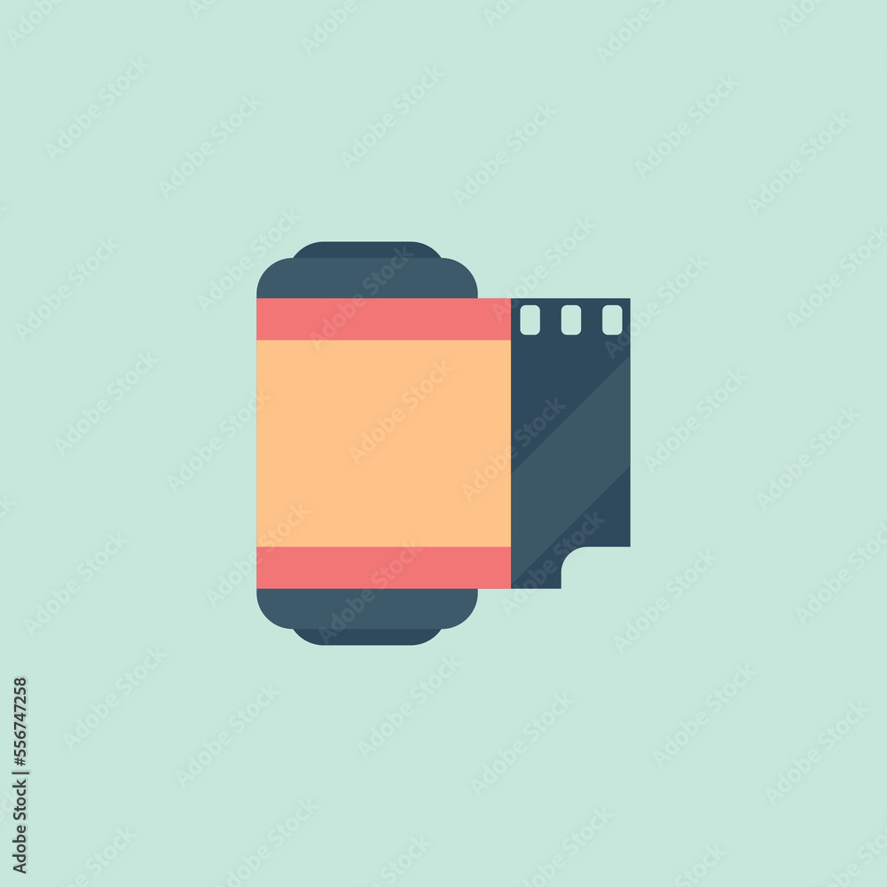 Vector illustration of camera film icon. Vector illustration of camera film icon.