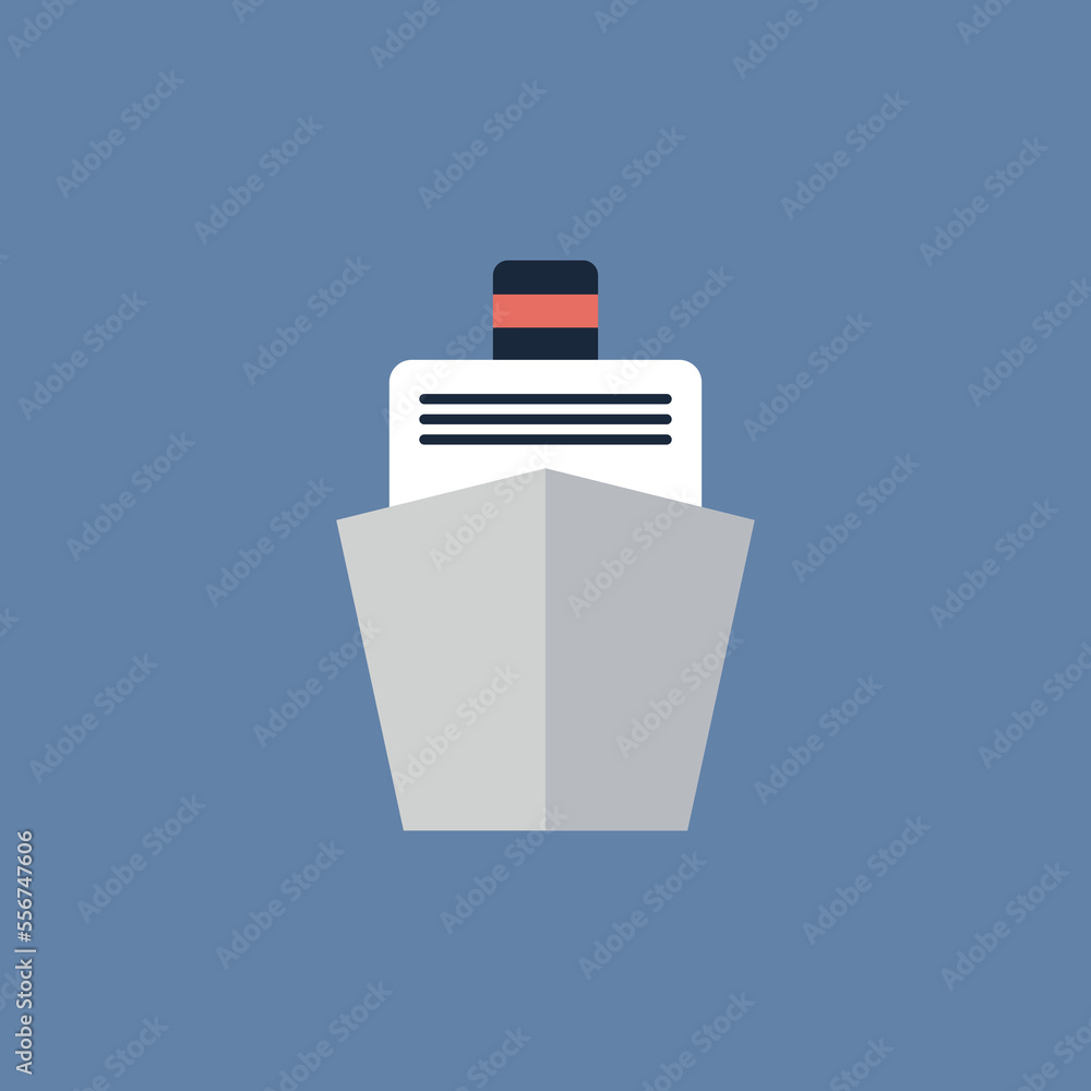 Vector illustration of steamship icon. Vector illustration of steamship icon.