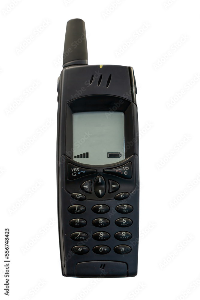 The old mobile phone on white, isolated The old mobile phone on white, isolated