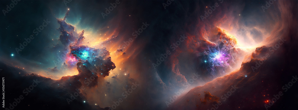 A Universe Filled with Stars, Nebula, and Galaxy, generative ai