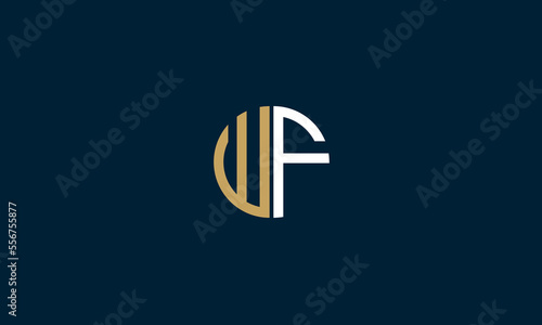 WF, FW, W, F abstract letters logo monogram