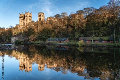 Durham Cathedral and the River Wear; Durham, Durham, England photo