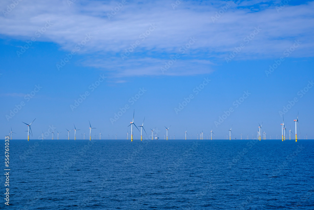 Large offshore wind farm in the Baltic Sea to generate green, environmentally friendly, renewable clean energy, between Rügen, Germany, and Bornholm, Denmark.