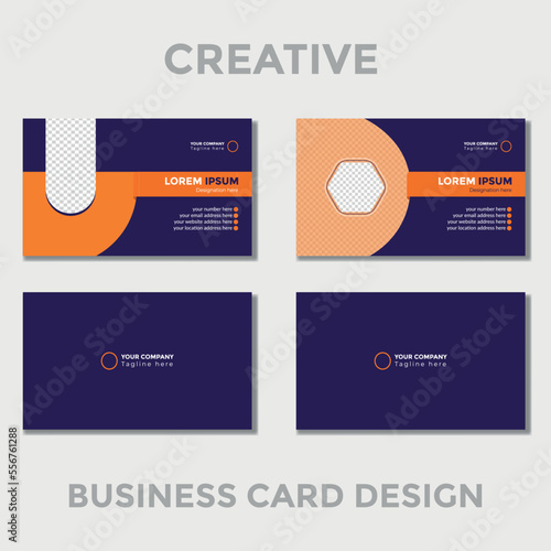 Modern, Creative Business Card Design with Photo space