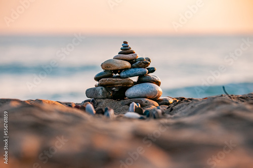 Canvas Print stones on the beach