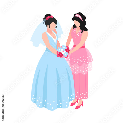 Isometric Lesbian Marriage Composition