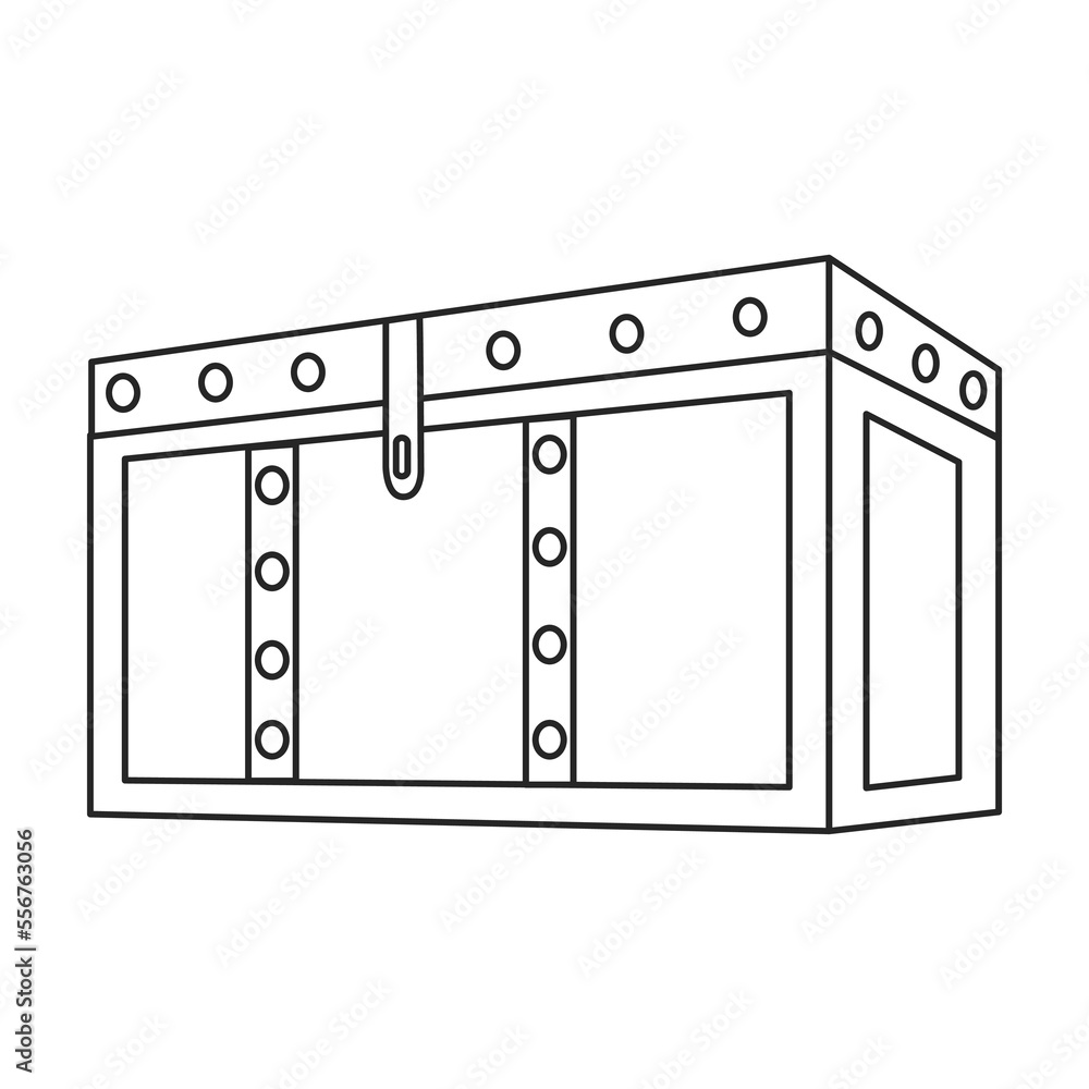 Chest treasure vector icon.Outline vector icon isolated on white background chest treasure. Chest treasure vector icon.Outline vector icon isolated on white background chest treasure.