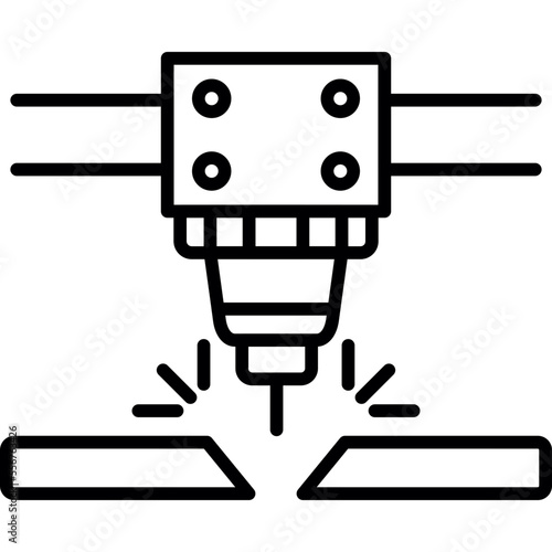 Laser Cutting Machine Icon