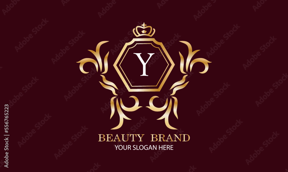 Luxury logo. Elegant initial letter Y monogram design template for restaurant, hotel, boutique, cafe, hotel, heraldry shop, jewelry, fashion and other business Luxury logo. Elegant initial letter Y monogram design template for restaurant, hotel, boutique, cafe, hotel, heraldry shop, jewelry, fashion and other business