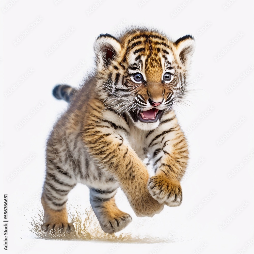 Obraz premium Tigerbaby, made by Ai, künstliche Intelligenz, Ai-Art