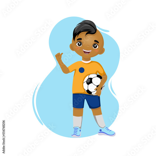 child playing football