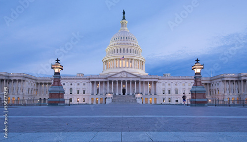 Sunrise at the United States Capitol Building in Washington, District of Columbia. photo