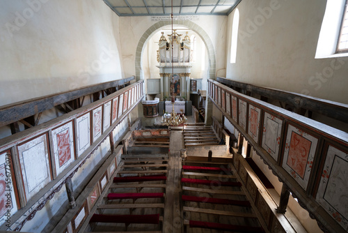 Interior of Viscri Fortified Saxon Church, Transylvania, Romania; Viscri, Transylvania, Romania
